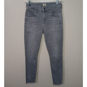 Citizens of Humanity Womens 26 Jeans Rocket High Rise Skinny Stretch Gray Denim